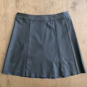 Hollister black vegan 🌱 leather mini A line skirt